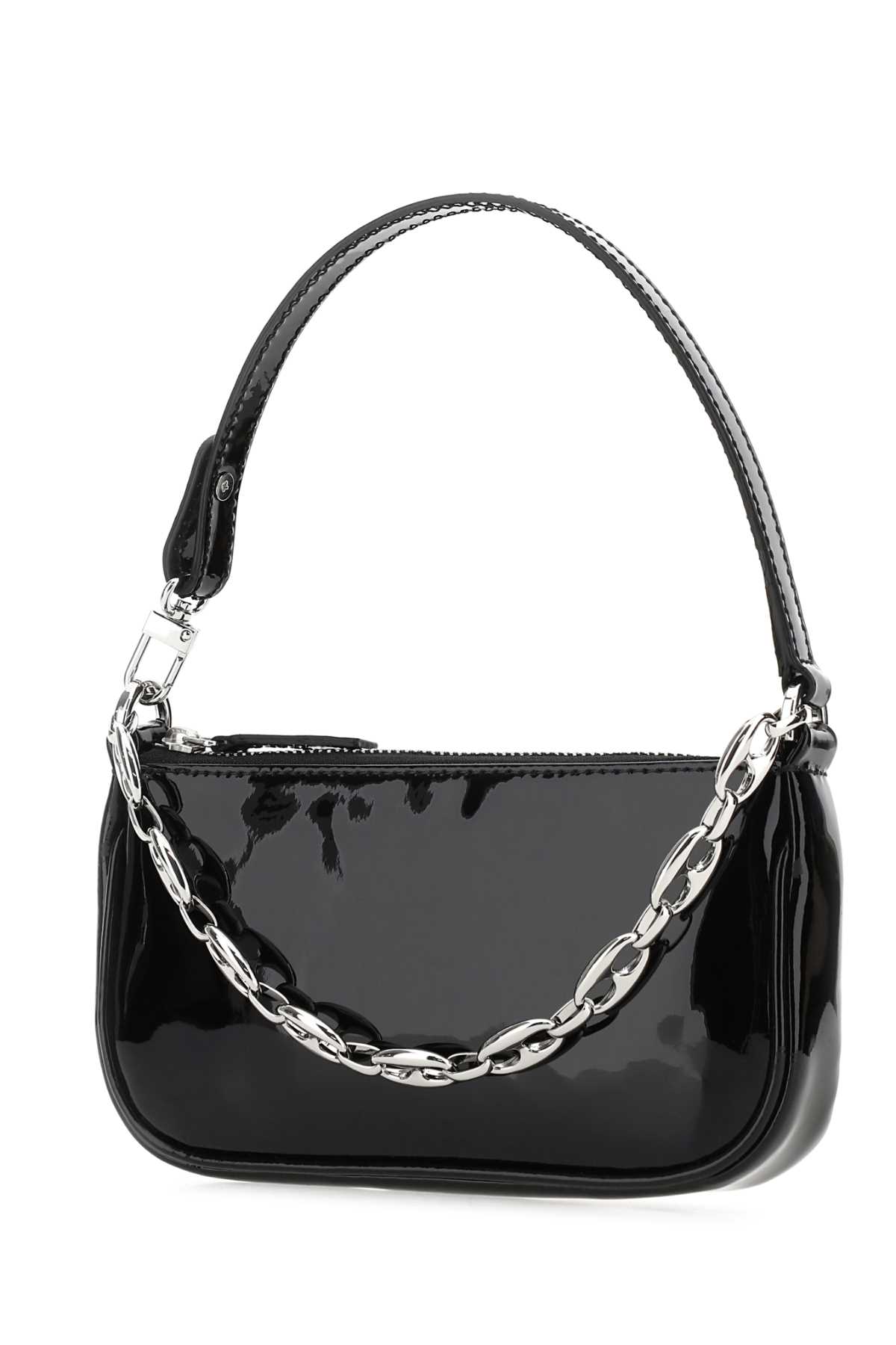 Shop By Far Black Leather Mini Rachel Handbag