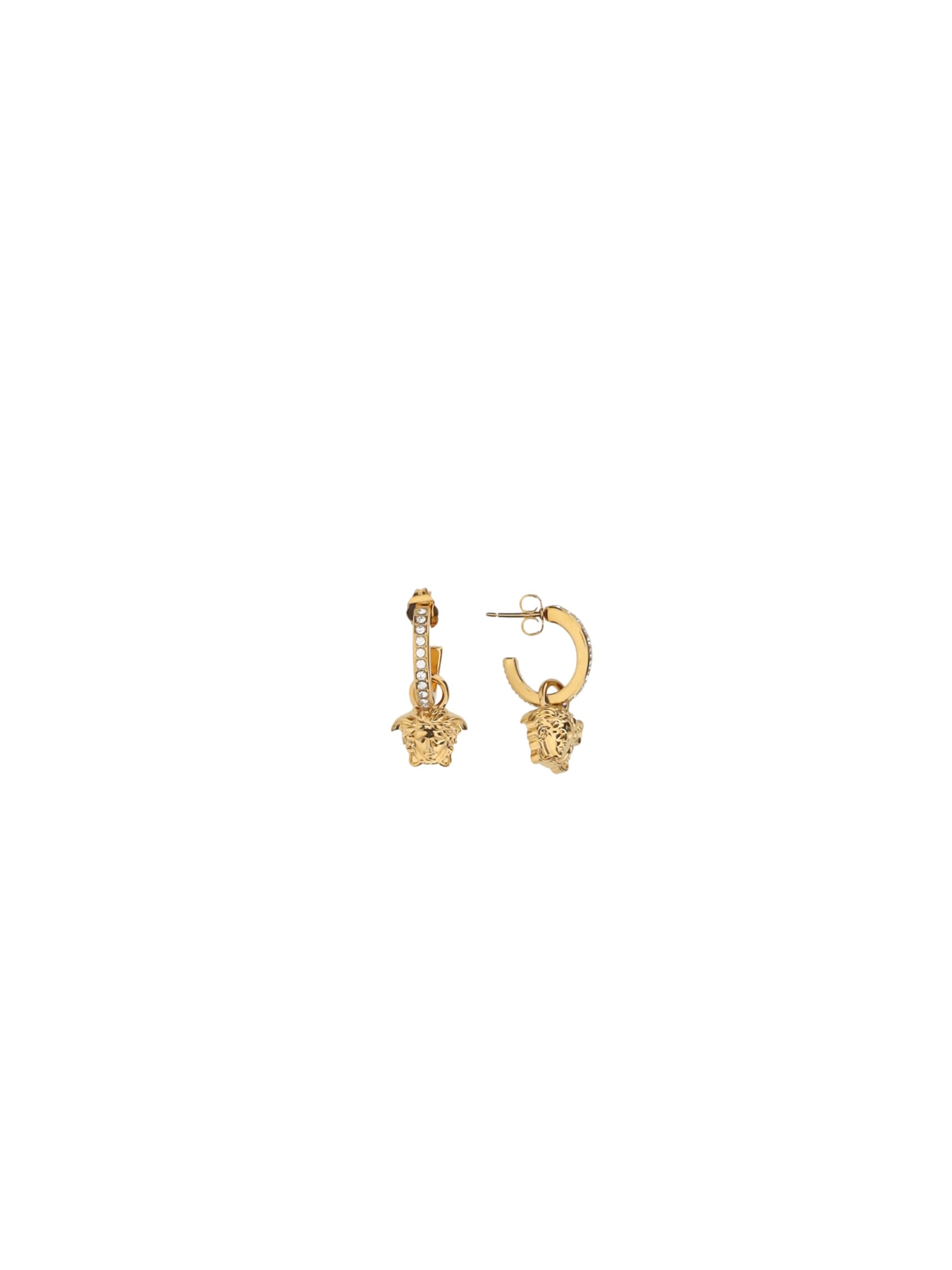 Shop Versace Earrings In  Gold-crystal