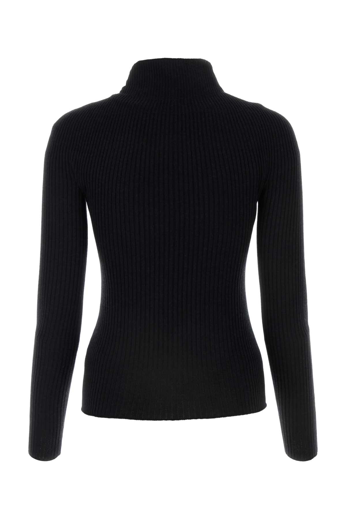 Shop Courrèges Black Cotton Blend Sweater