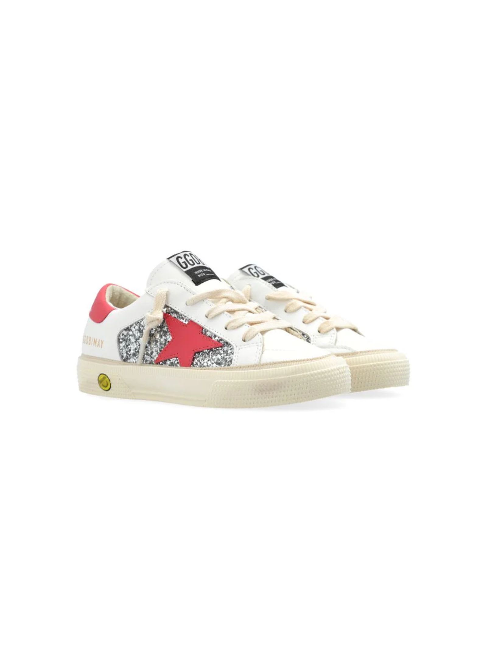 Shop Golden Goose Kids Sneakers White