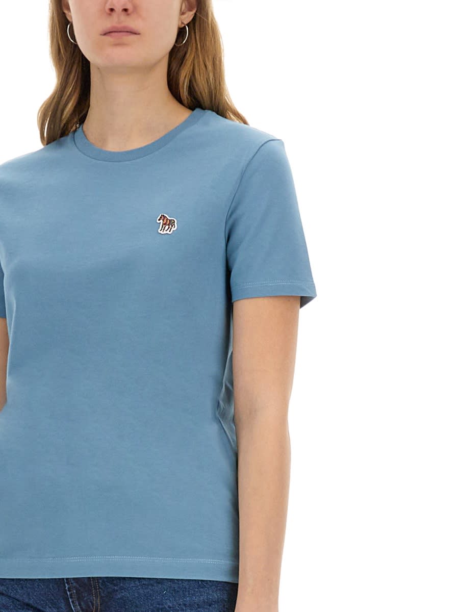 Ps By Paul Smith Zebra T-shirt In Azure