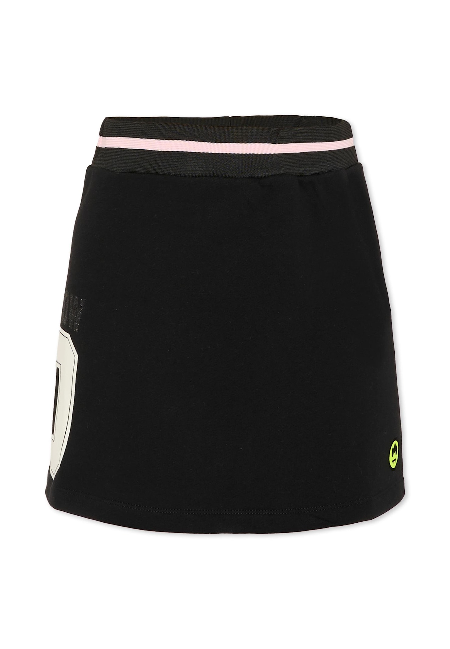 Barrow Black Skirt For Girl With Logo In Black