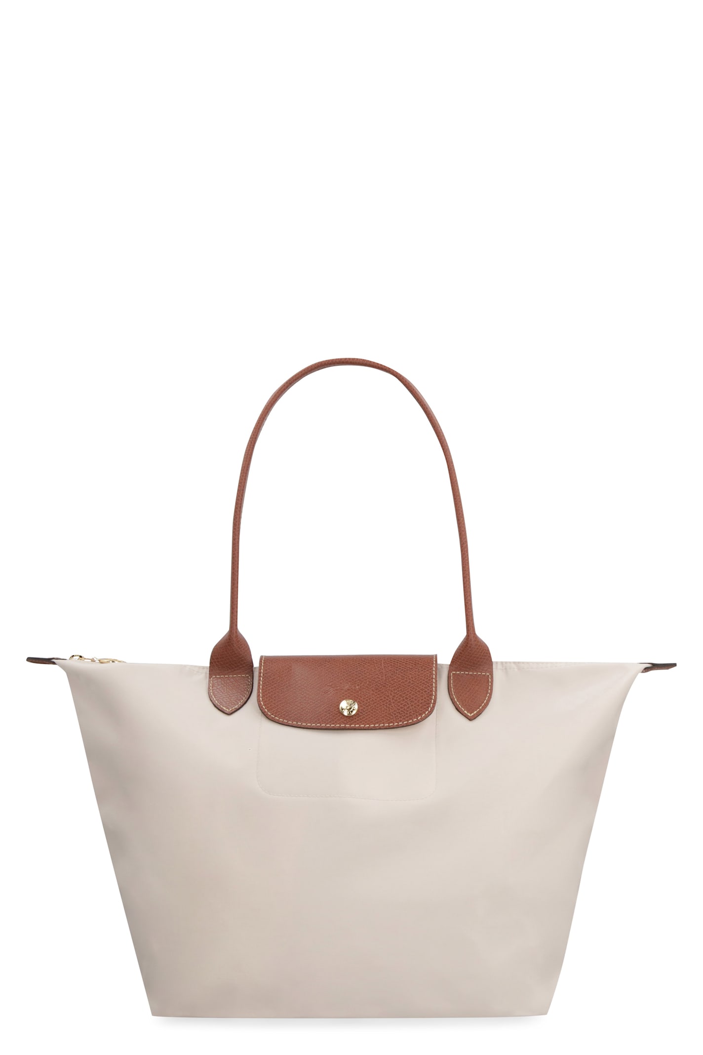 Longchamp Large Le Pliage Shoulder Tote In Beige