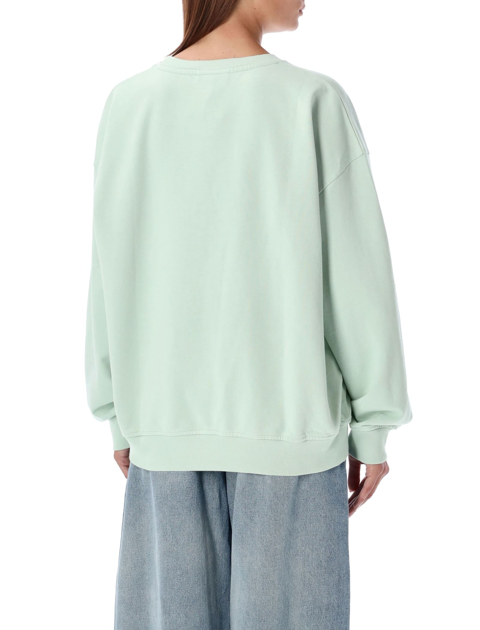 Shop Ganni Oversized Sweatshirt In Aqua Foam