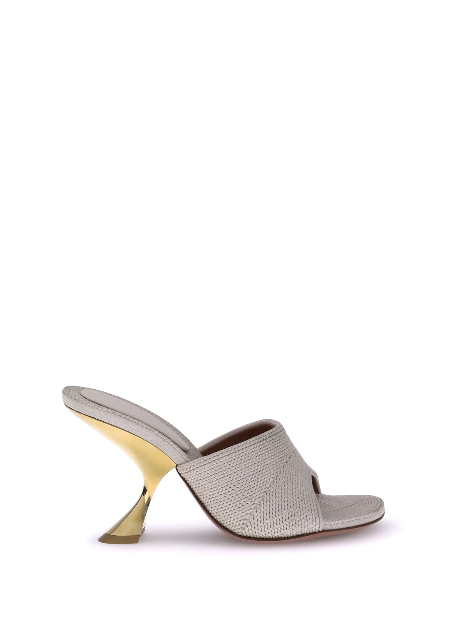 Amina Muaddi Taylor Sandals Geometric Heel