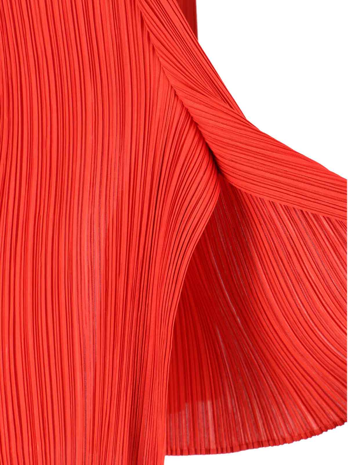 Issey Miyake Elastic Waist Casual Pants In Red