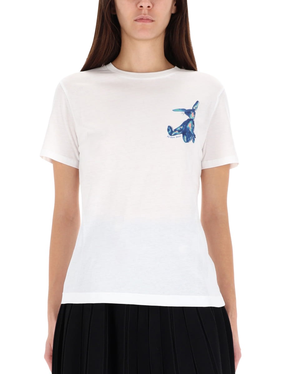 Paul Smith "toy Bunny" T-shirt In White