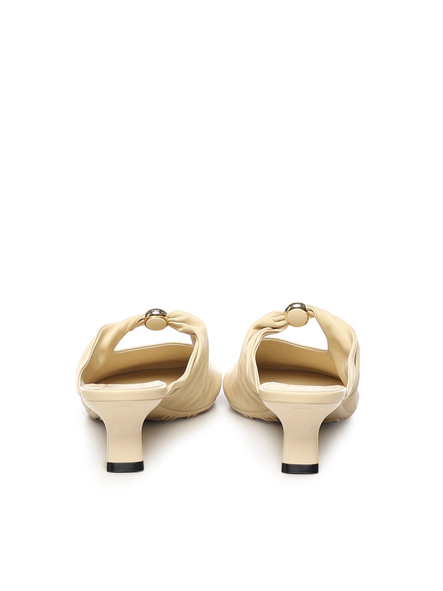 Loewe Pebble Mules In Lambskin Nappa In Neutral