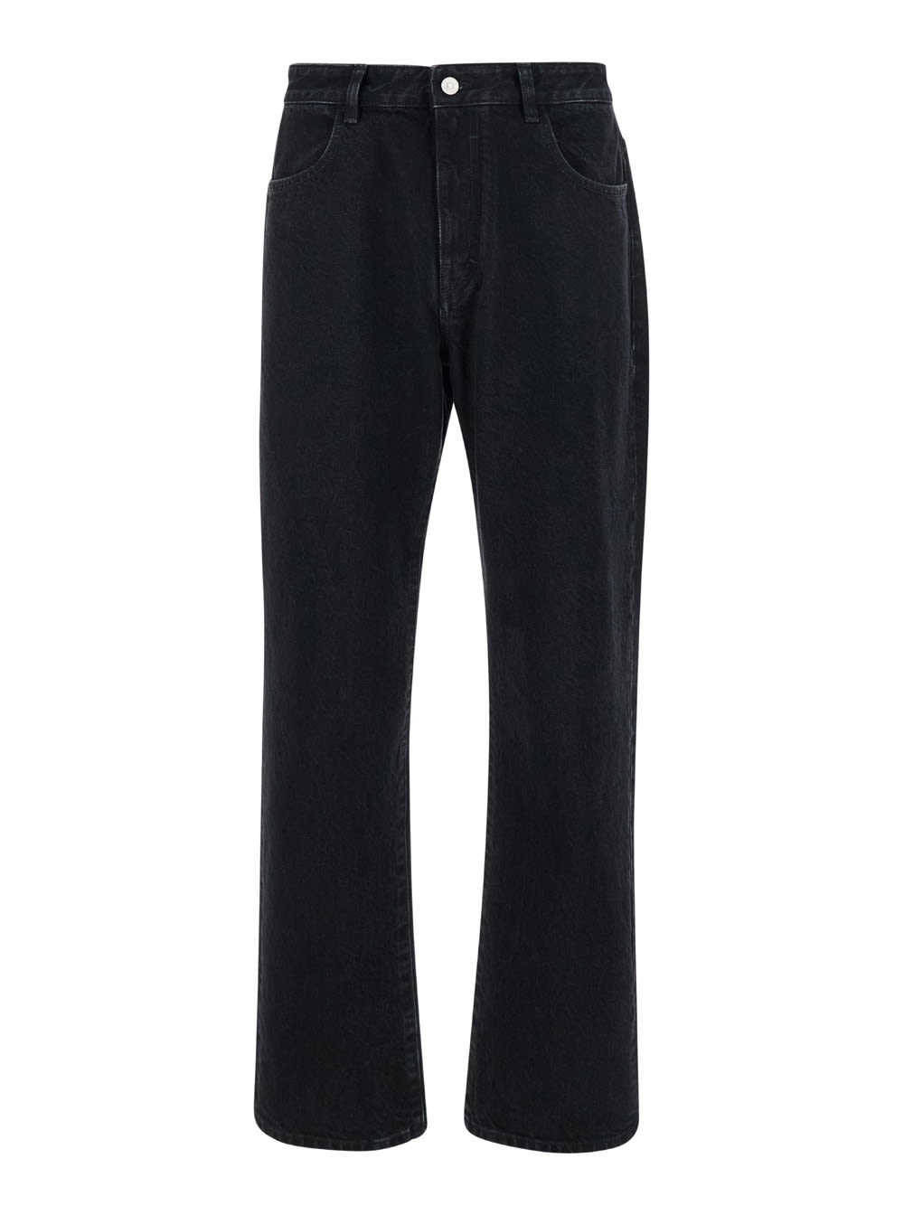 Shop Givenchy Black Straight Five Pocket Jeans In Denim Man