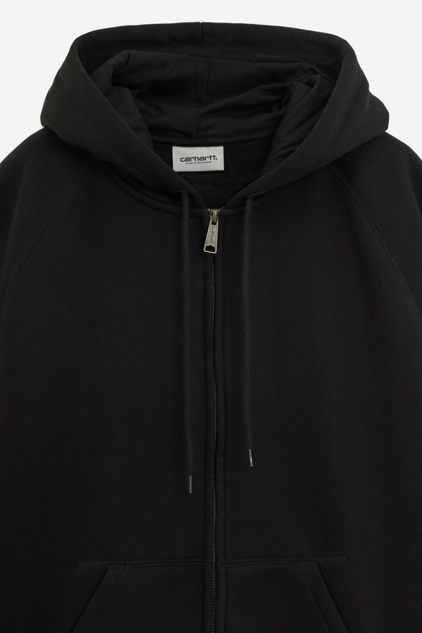 Carhartt Wip Cotton-blend Hoodie With Logo Print In Black