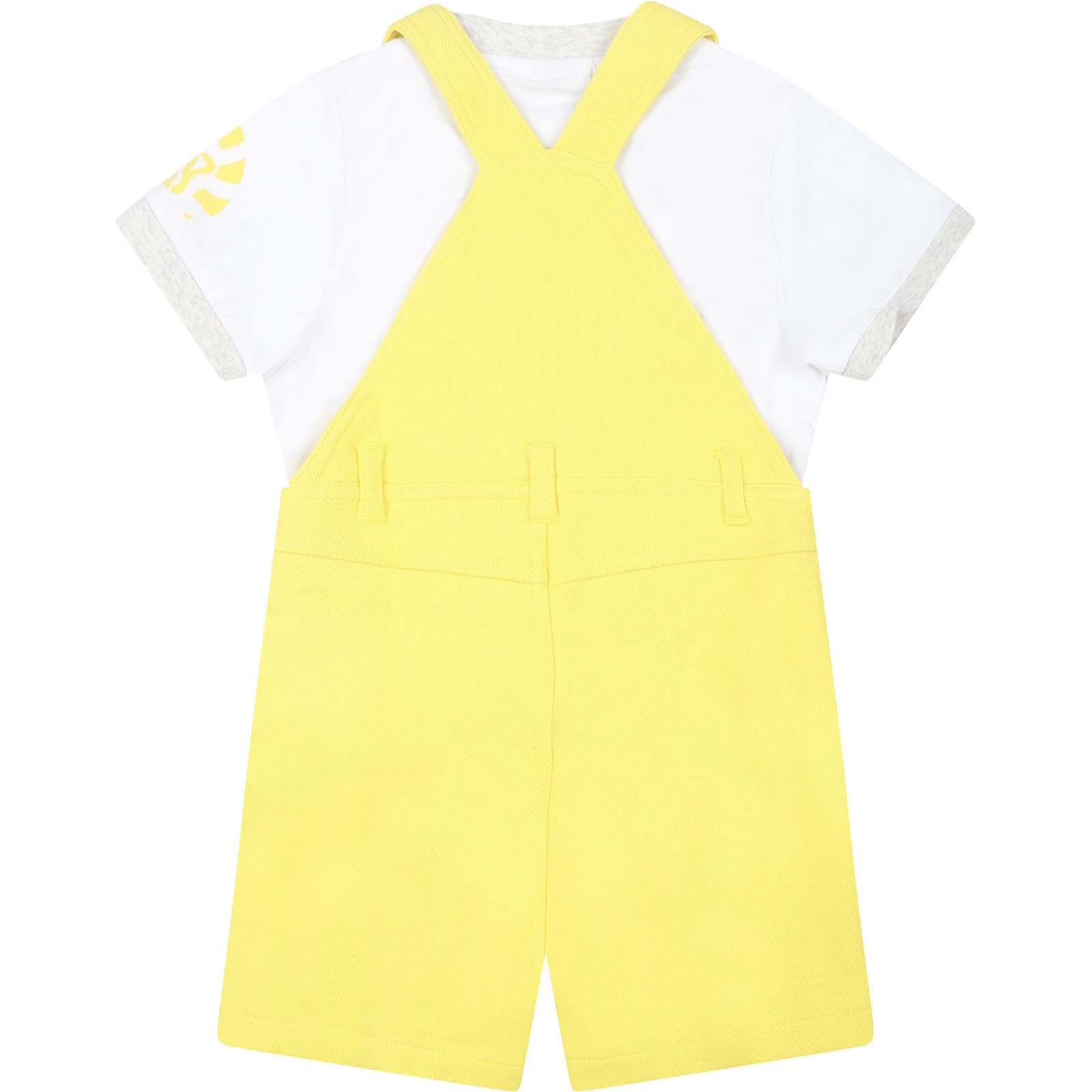 Shop Hugo Boss Yellow Suit For Baby Boy With Logo
