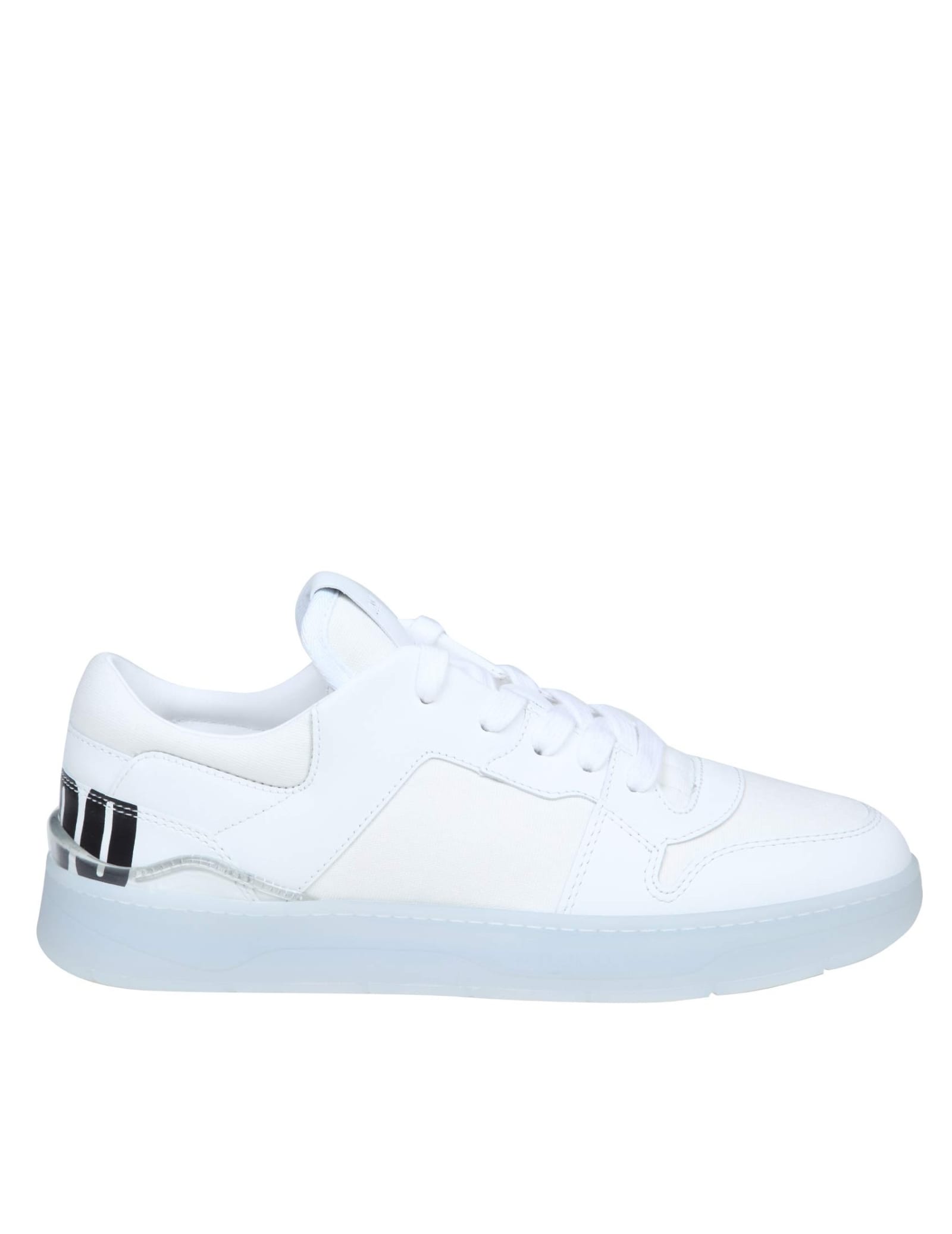 Jimmy Choo Florent Sneakers In Leather With Logo Lettering