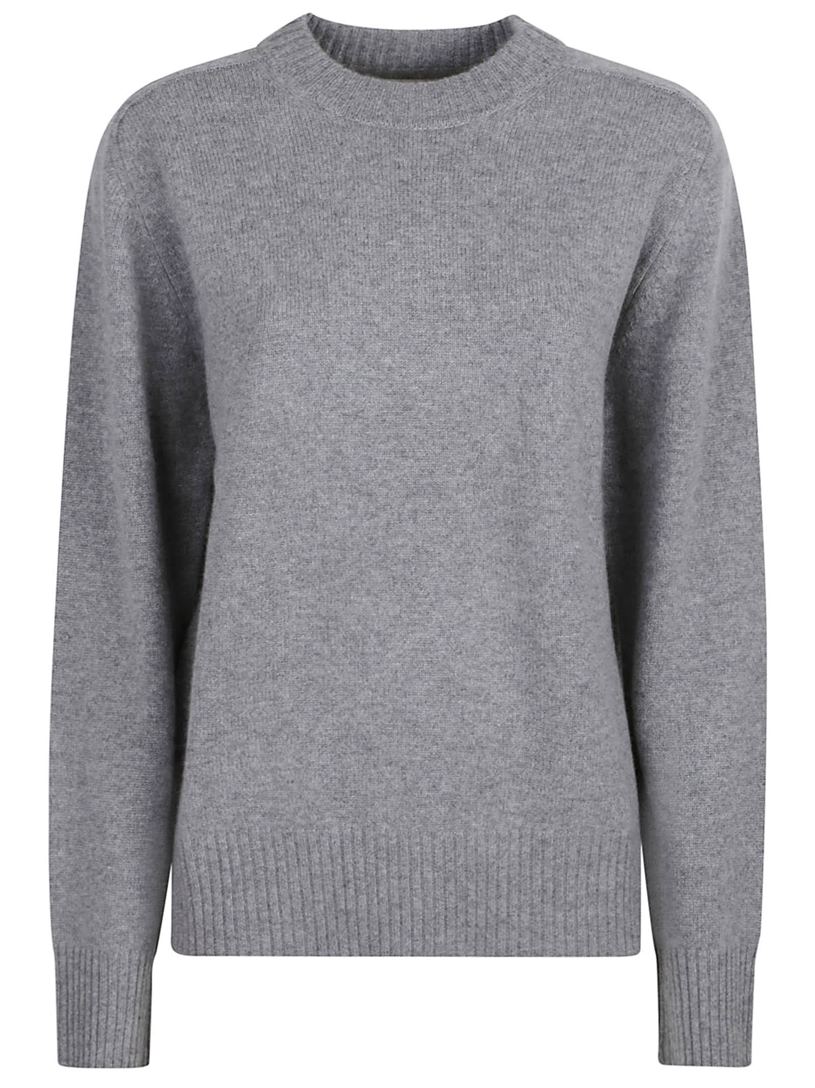 Loulou Studio Baltra Round Neck Sweater In Gray