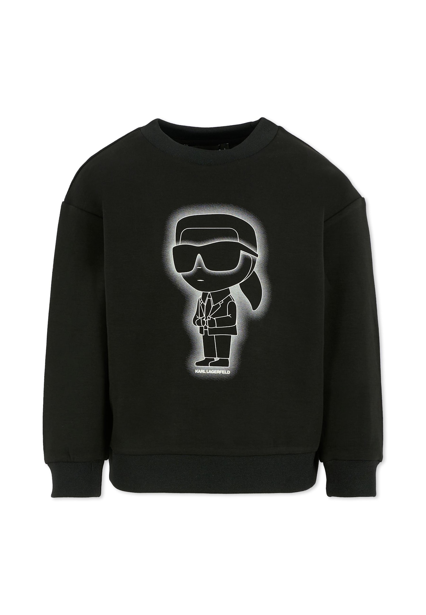 Karl Lagerfeld Black Sweatshirt For Boy With  In Black