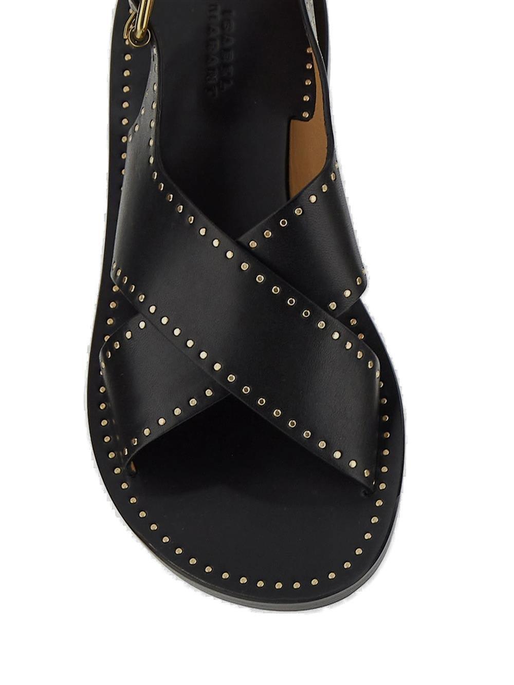 Shop Isabel Marant Stud-embellished Sandals In Nero
