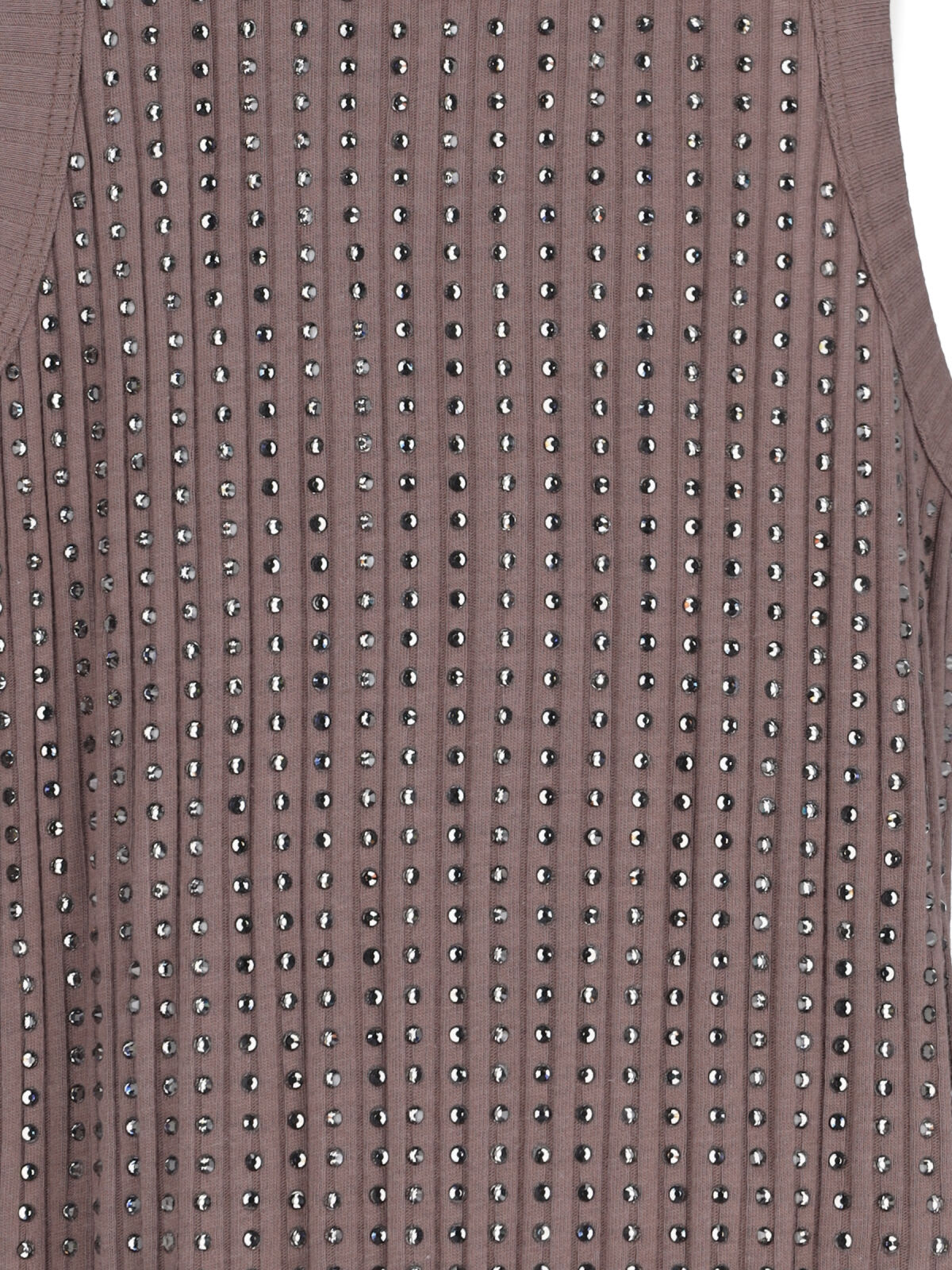 Attico Crystal-embellished Mini Dress In Brown