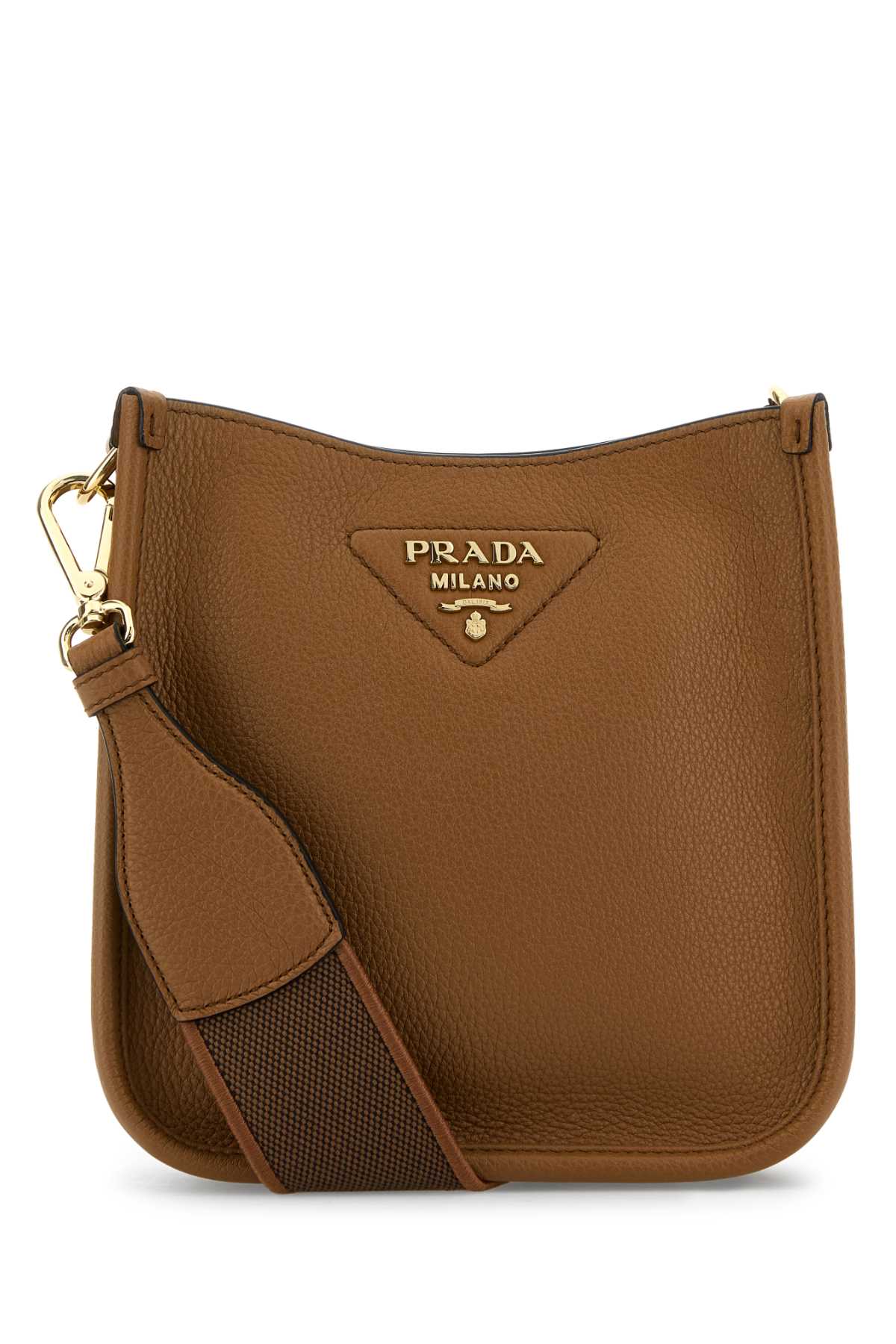 Prada Caramel Leather Crossbody Bag In Caramel01n