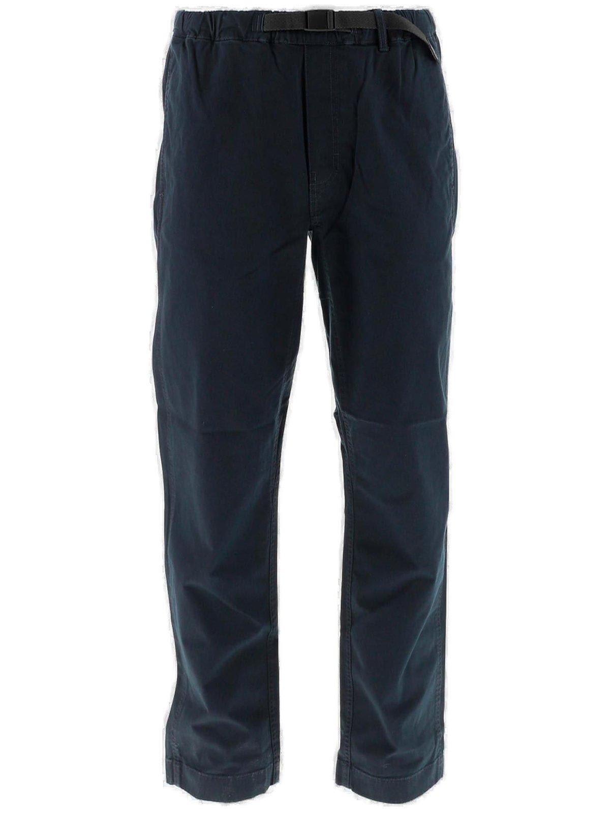 Shop Woolrich Straight-leg Belted-waist Trousers In Melton Blue