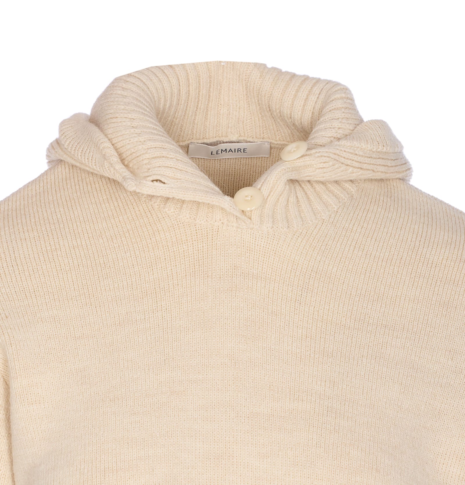 Lemaire Hooded Sweater In Brown