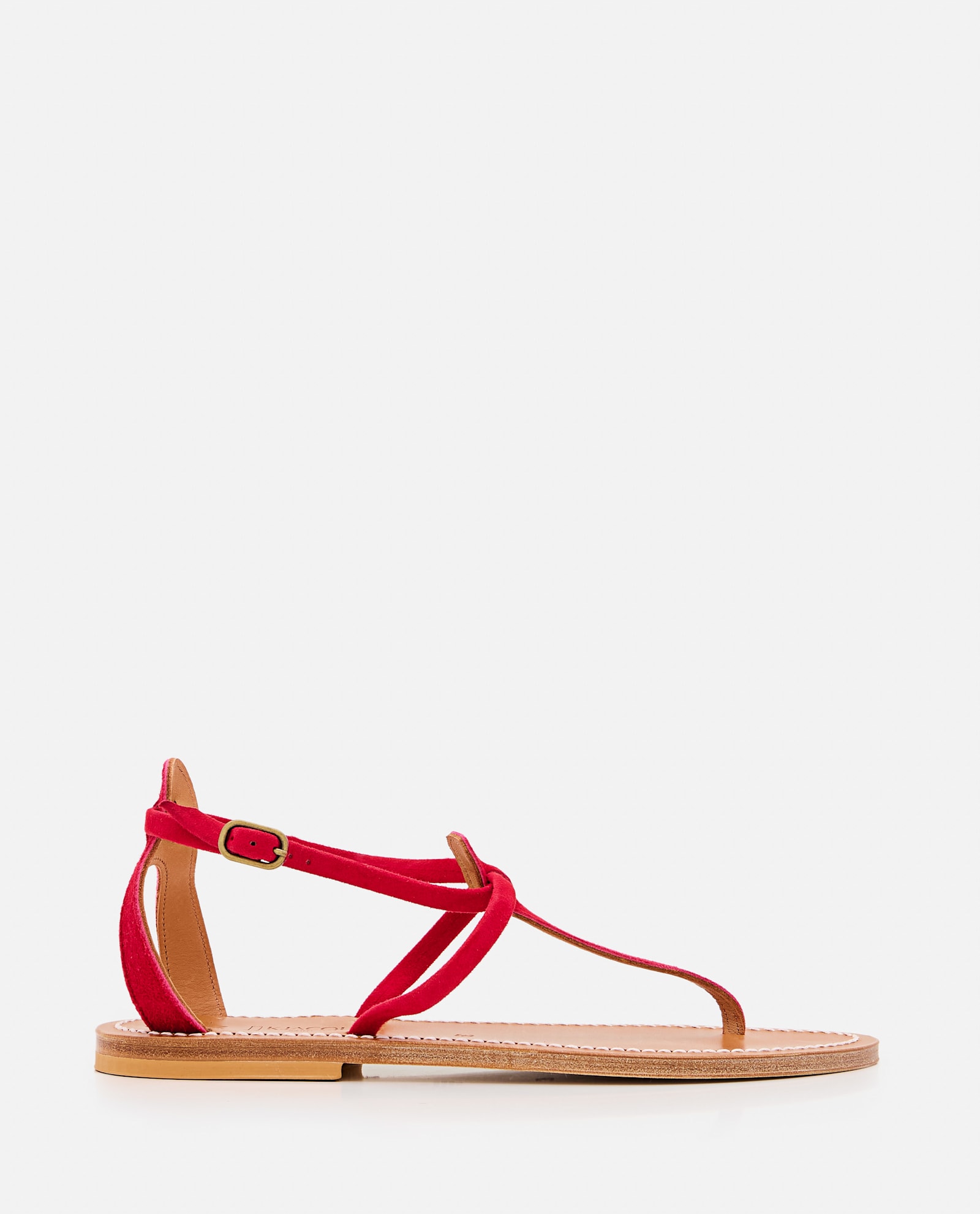 Kjacques K Jacques St Tropez Buffon F Leather Sandal In Red