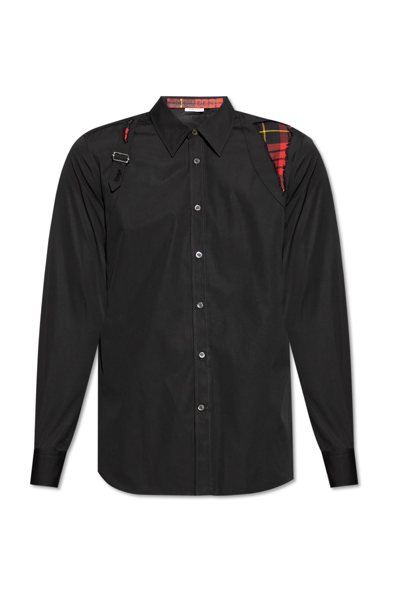 Shop Alexander Mcqueen Shirt With Raw Finish In Black