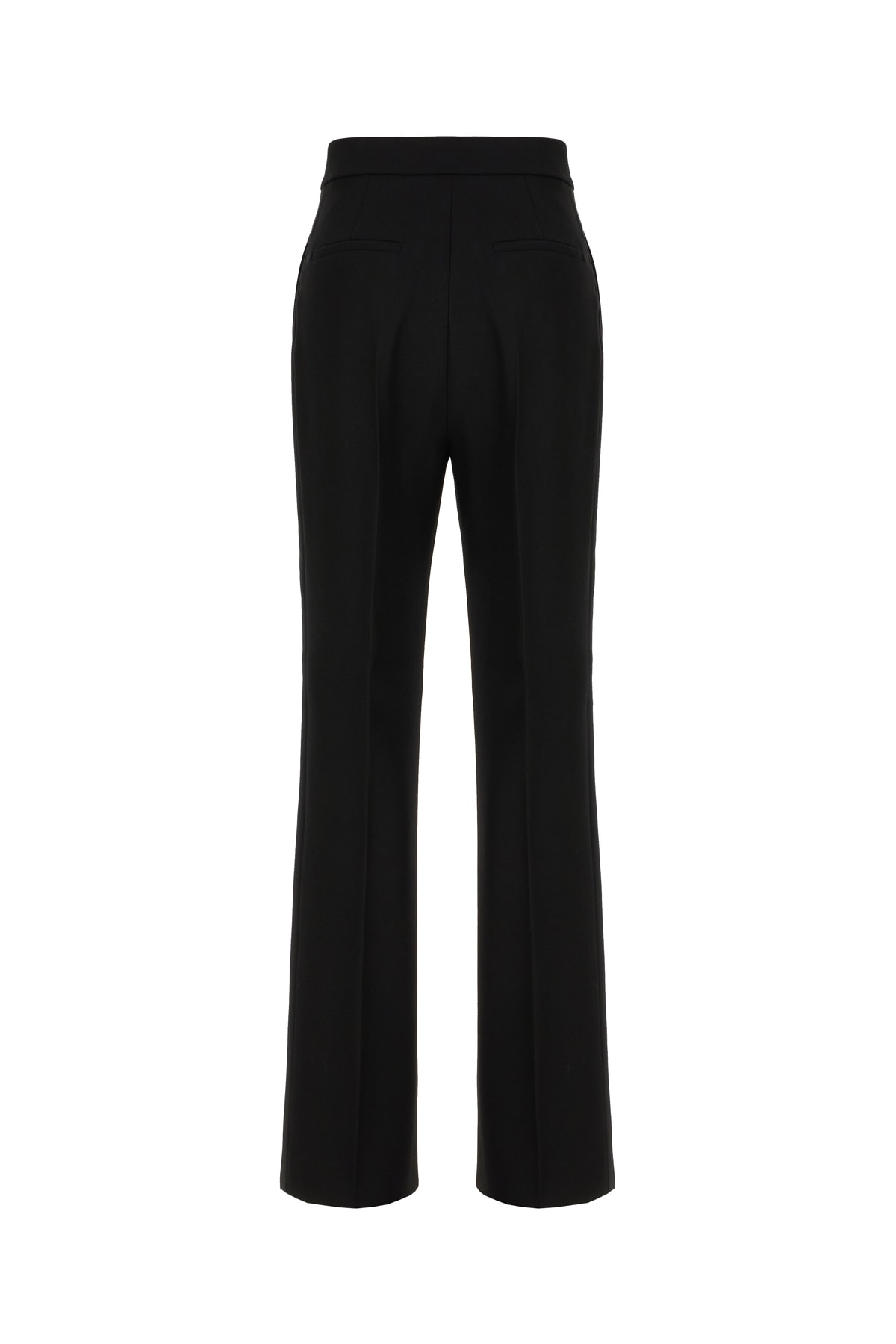 Shop Max Mara Black Wool Pants In Nero