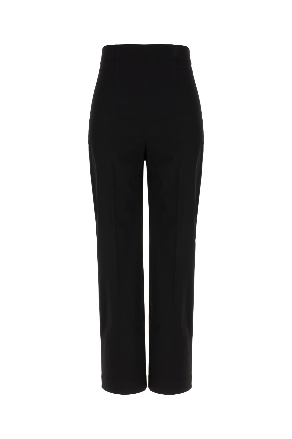 Alberta Ferretti Black Stretch Wool Blend Pants In Black
