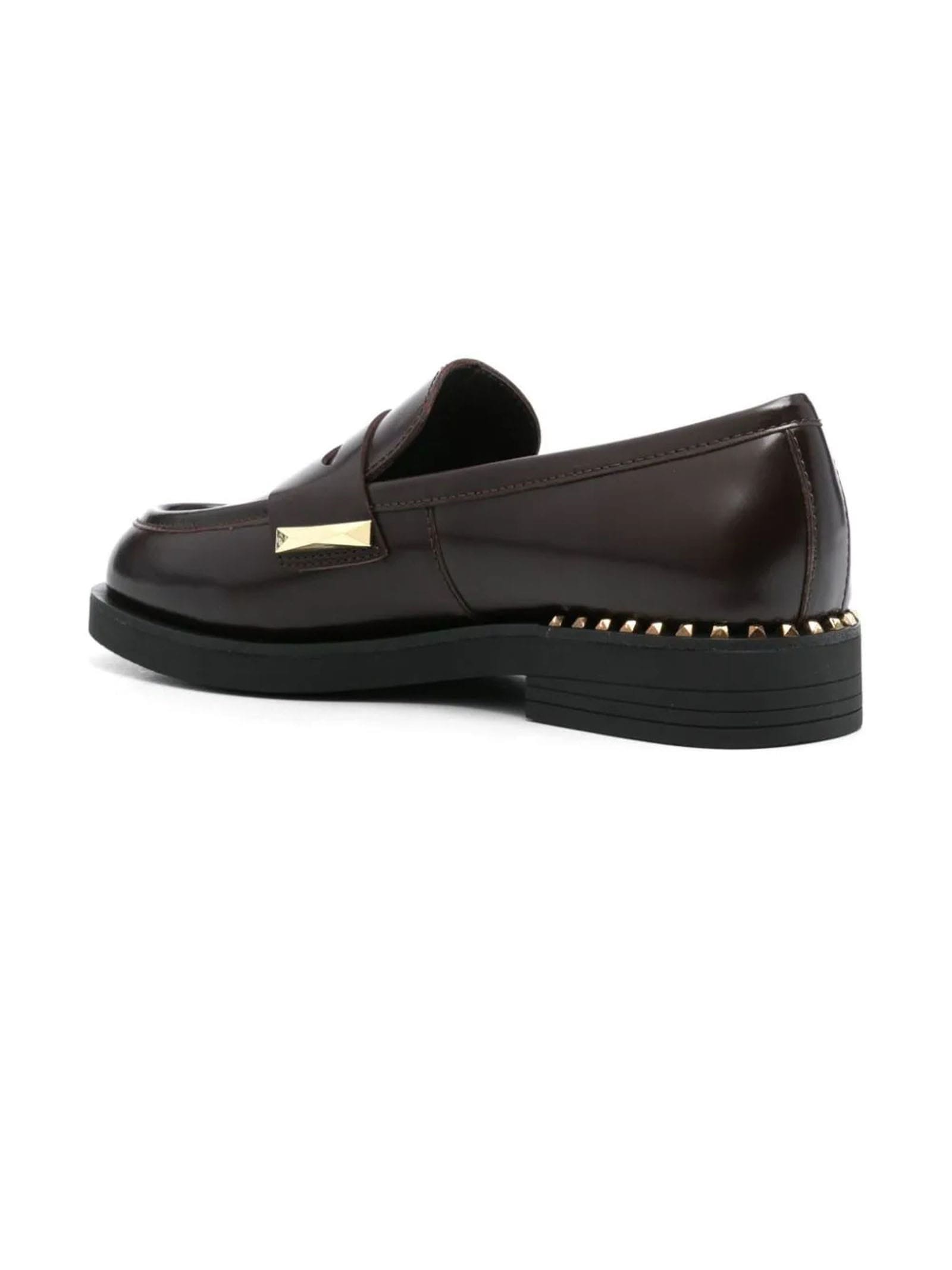 Shop Ash Bordeaux Red Calf Leather Whisper Loafers