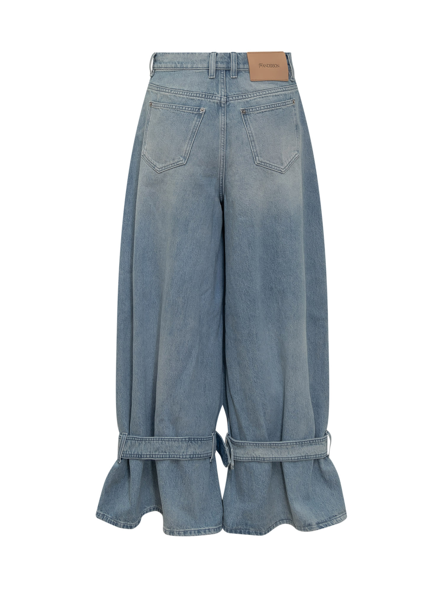 Jw Anderson Jeans With Buckle In Light Blue