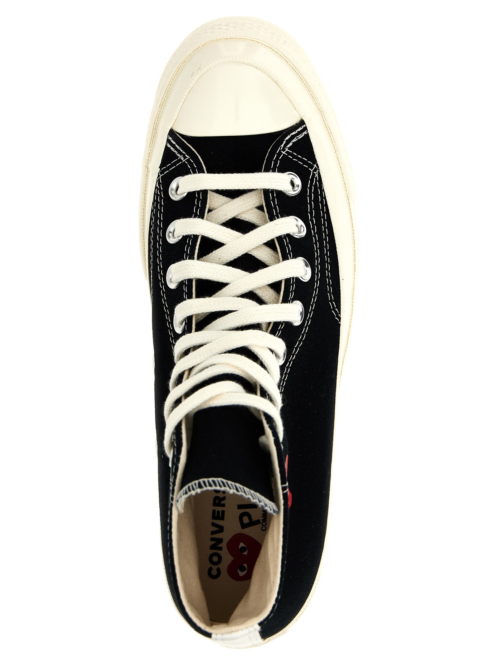 Comme Des Garçons Play X Converse Chuck 70 Multi Heart Sneakers In Black