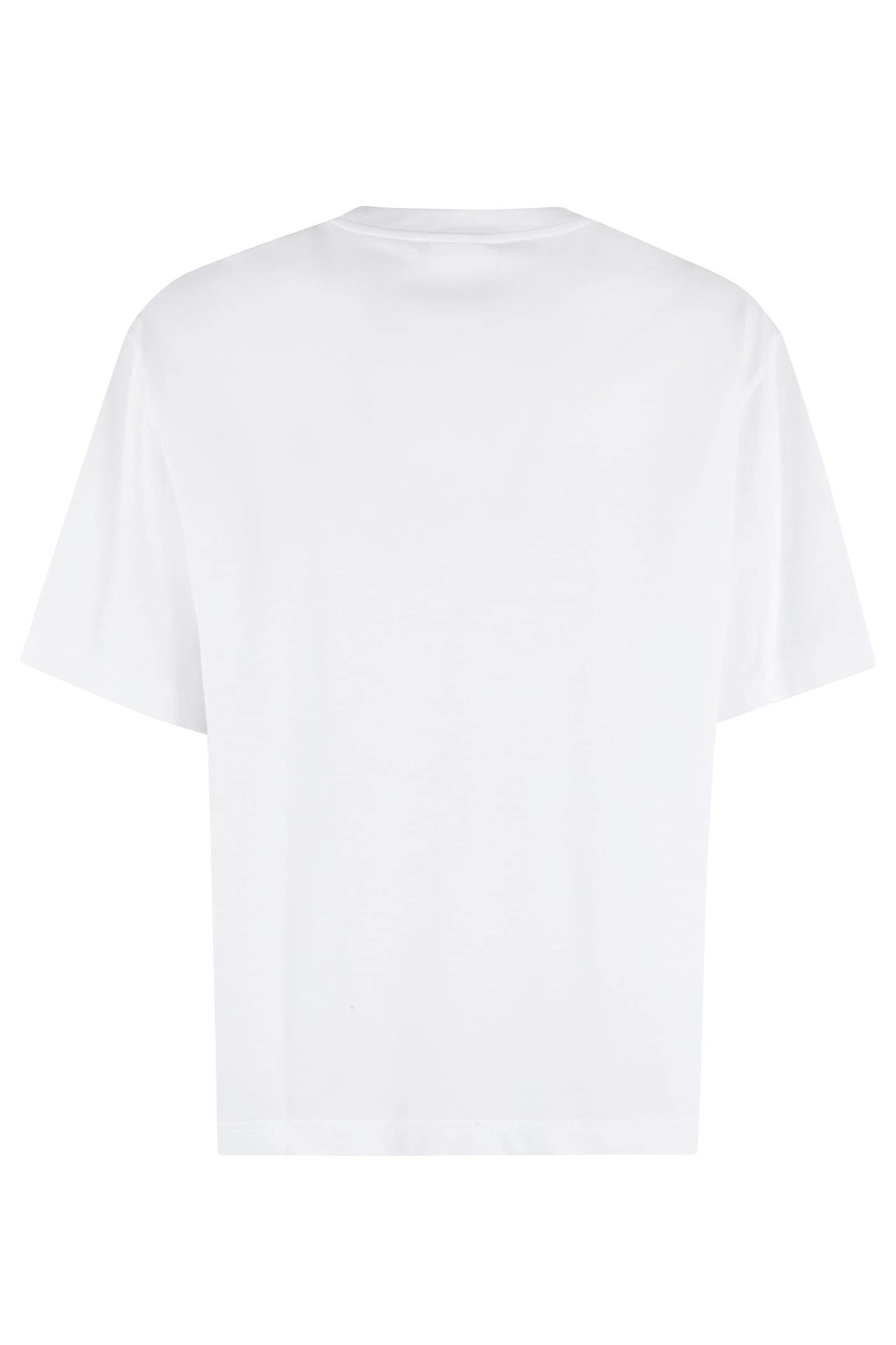Maison Kitsuné Maison Kitsune Line Handwriting Oversized T-shirt In White
