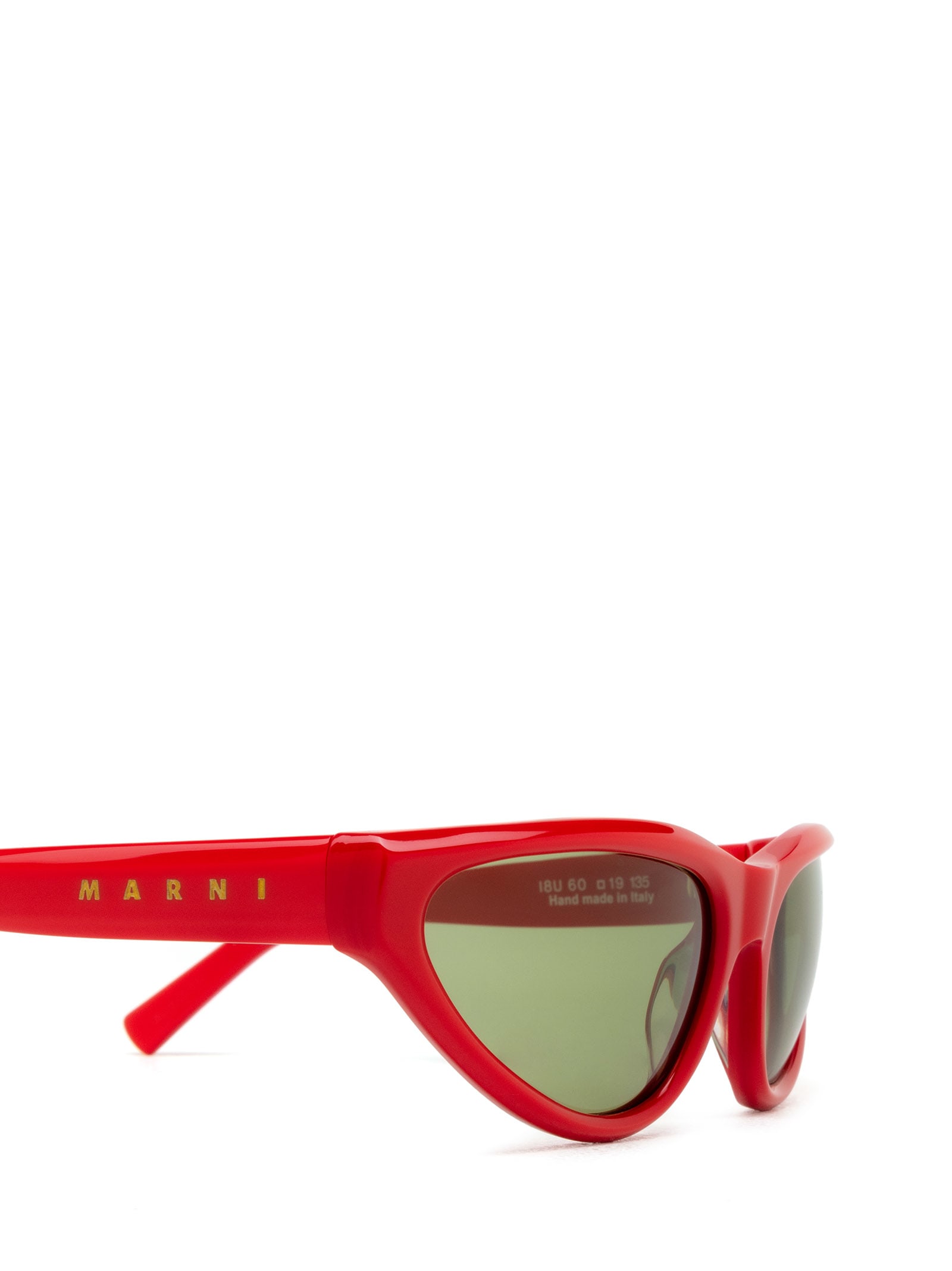 Shop Marni Eyewear Mavericks Solid Red Sunglasses