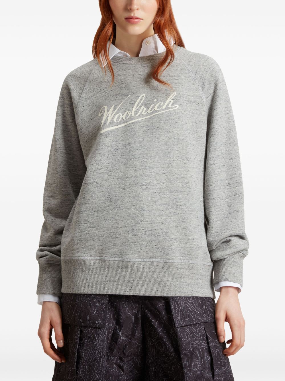 Woolrich Crew Neck Knitwear Sweatshirt In Gray