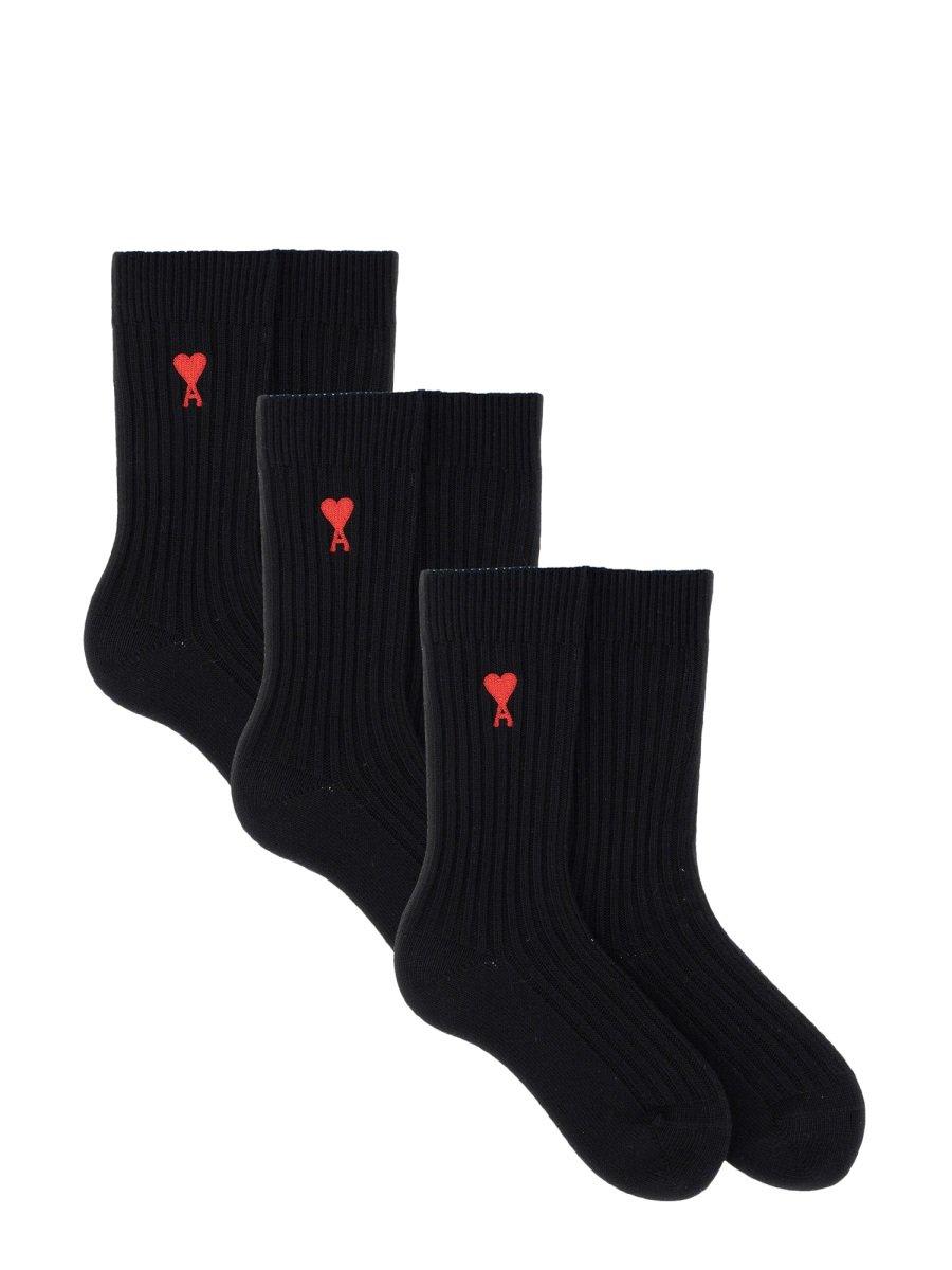 De Coeur Logo Intarsia Set Of Three Socks