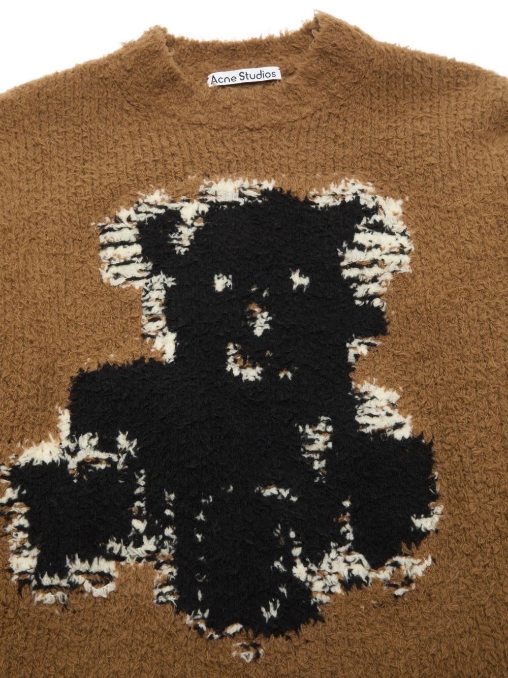 Acne Studios Wool Crewneck Sweater In Brown