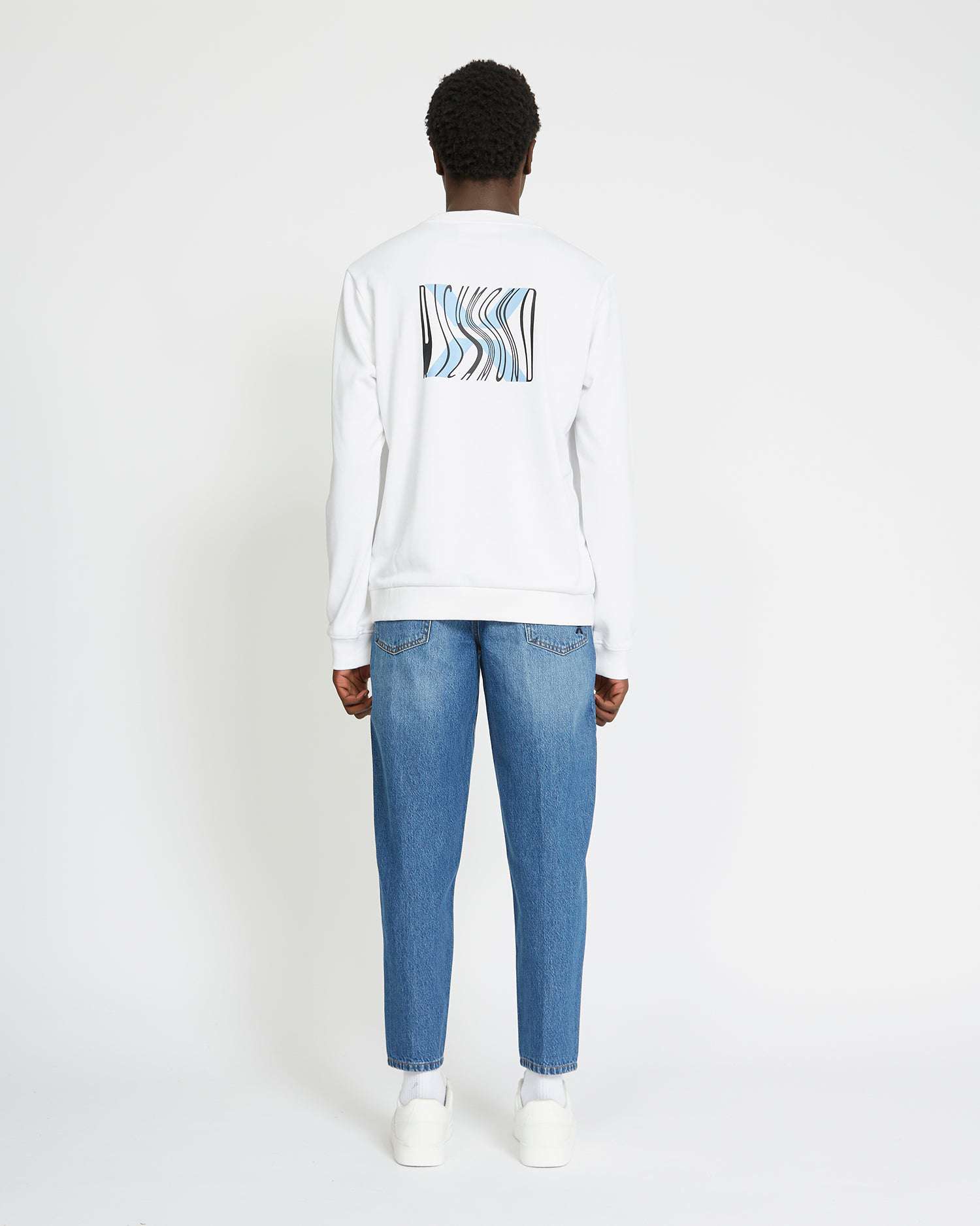 Shop John Richmond Sweatshirt With Logo And Print On The Back In Bianco