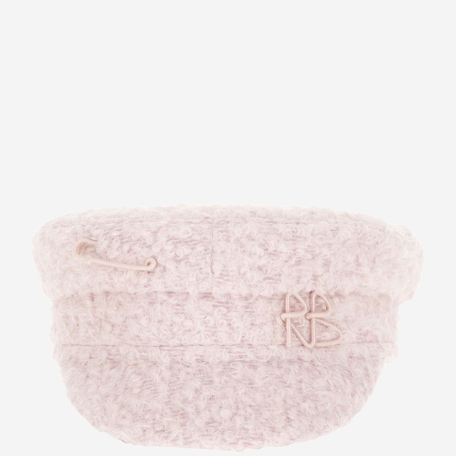 Shop Ruslan Baginskiy Monogrammed Baker Boy Hat In Light Pink