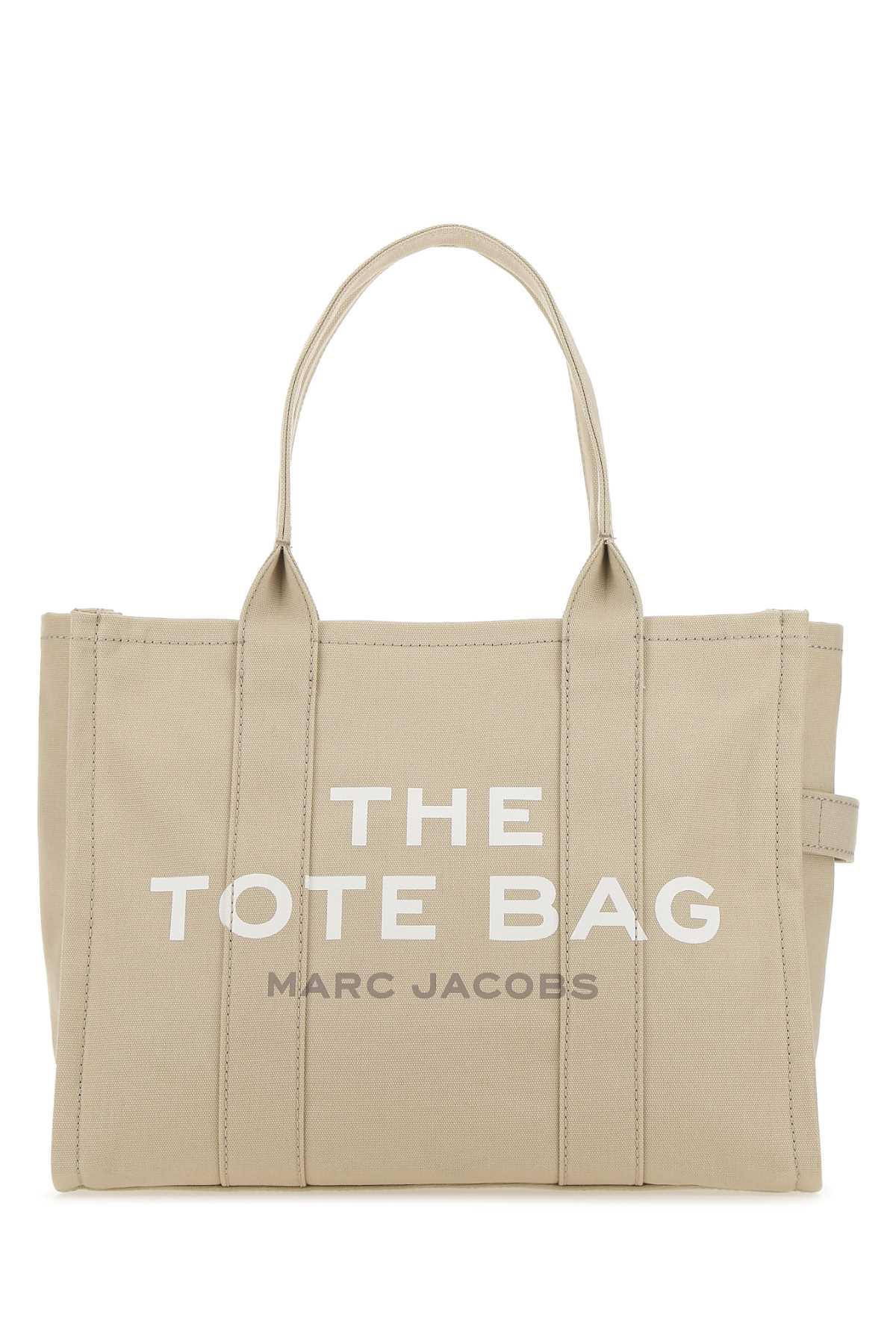 Shop Marc Jacobs Cappuccino Canvas The Tote Shopping Bag In Beige