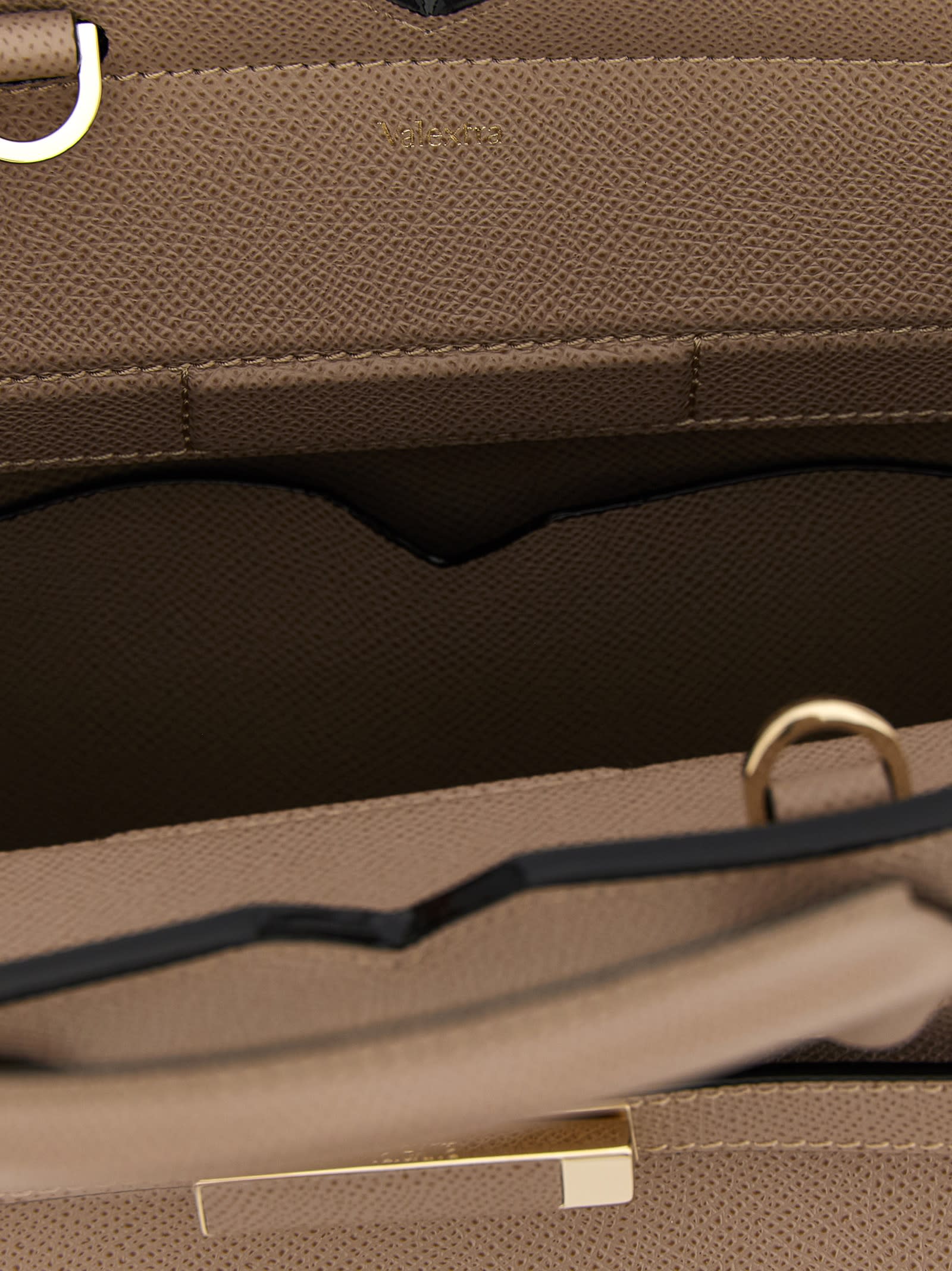 Valextra Milano Mini Handbag In Sand