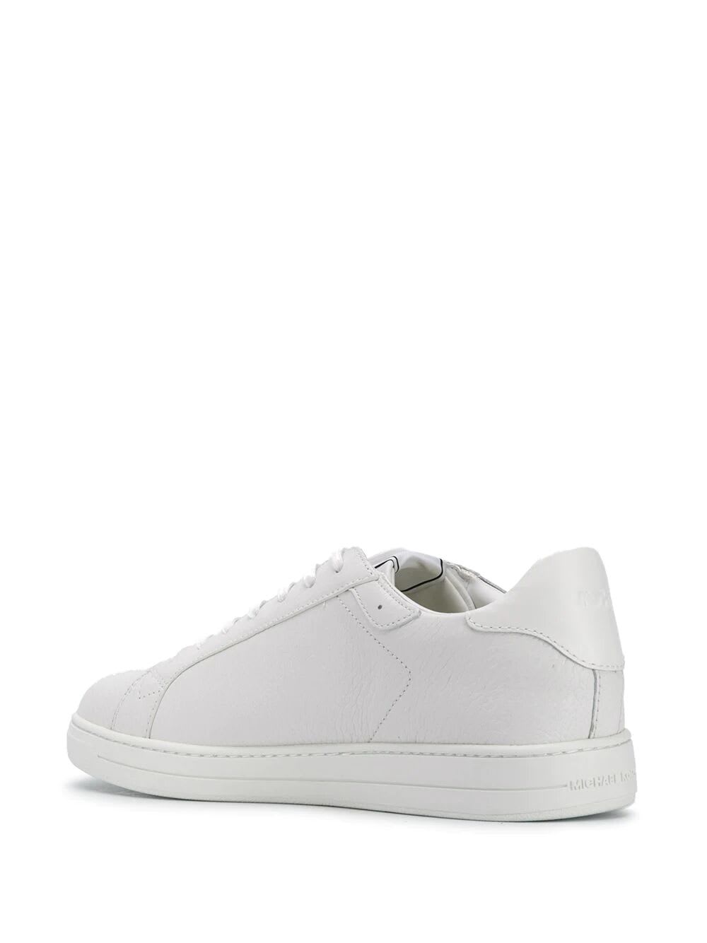 Shop Michael Kors Keating Lace Up Sneakers In Optical White