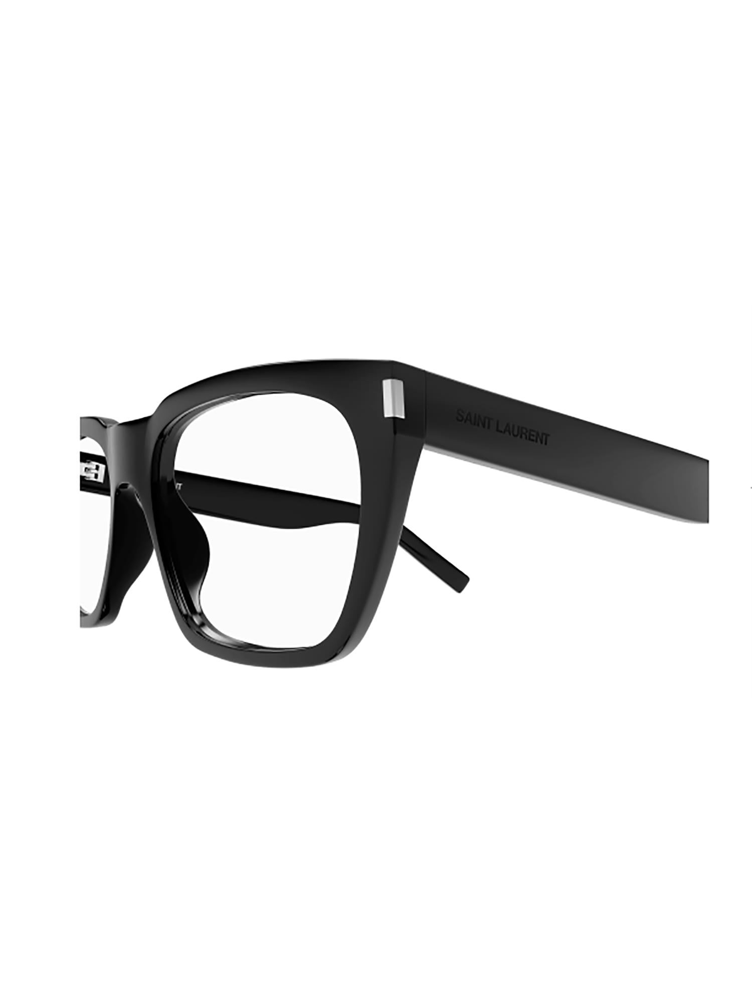Saint Laurent Sl 598 Opt Eyewear In Black Black Transpare