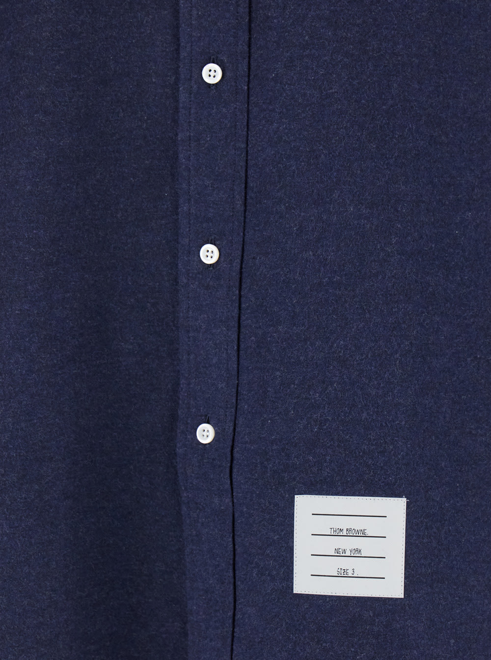 Shop Thom Browne Blue Shirt With Classic Collar And Striped Rwb Detail In Cotton Man