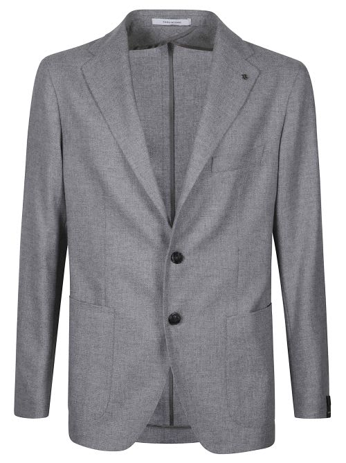 Tagliatore Houndstooth Check Pattern Jacket In Gray