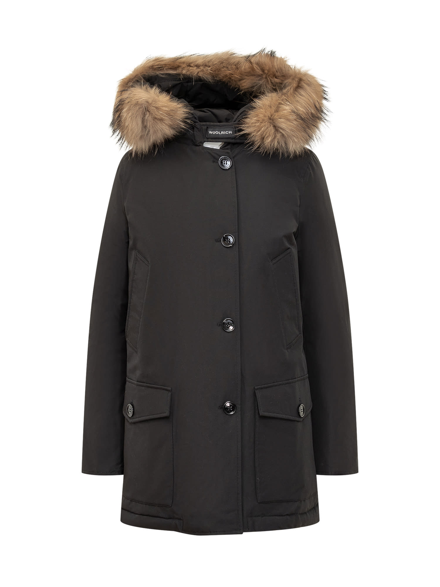 Woolrich Arctic Buttoned Jacket In Black