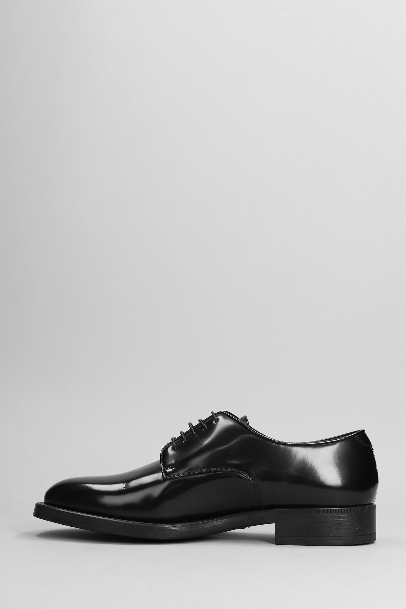 Giorgio Armani Lace Up Shoes In Black Leather | ModeSens