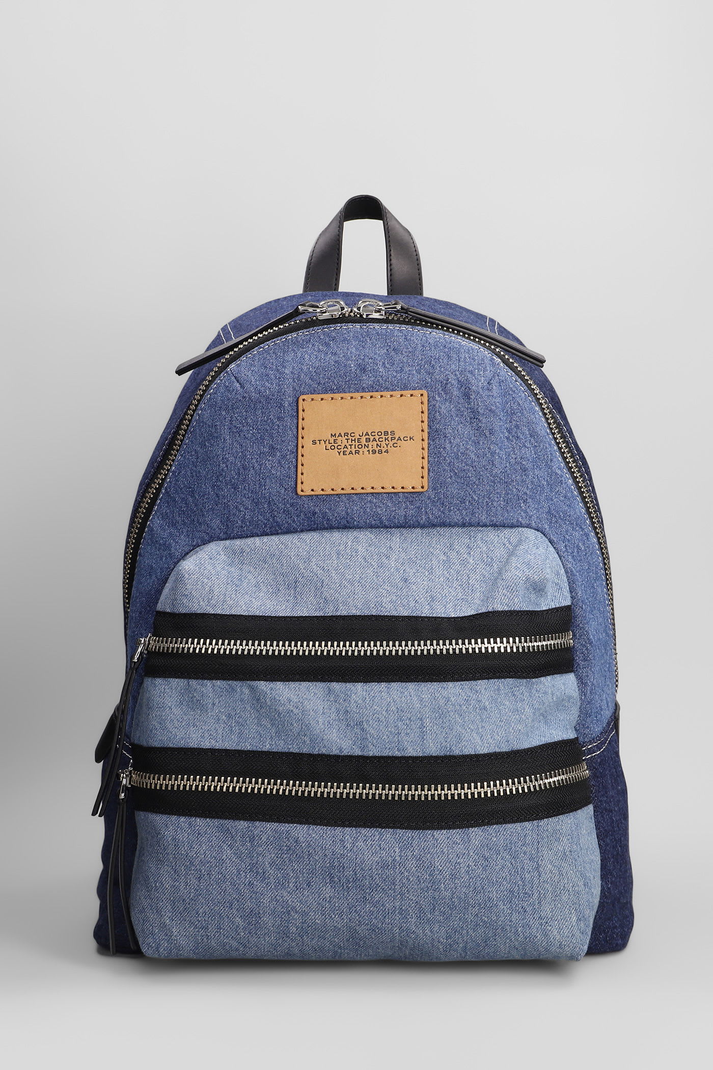The Large Backpack Backpack In Blue Cotton