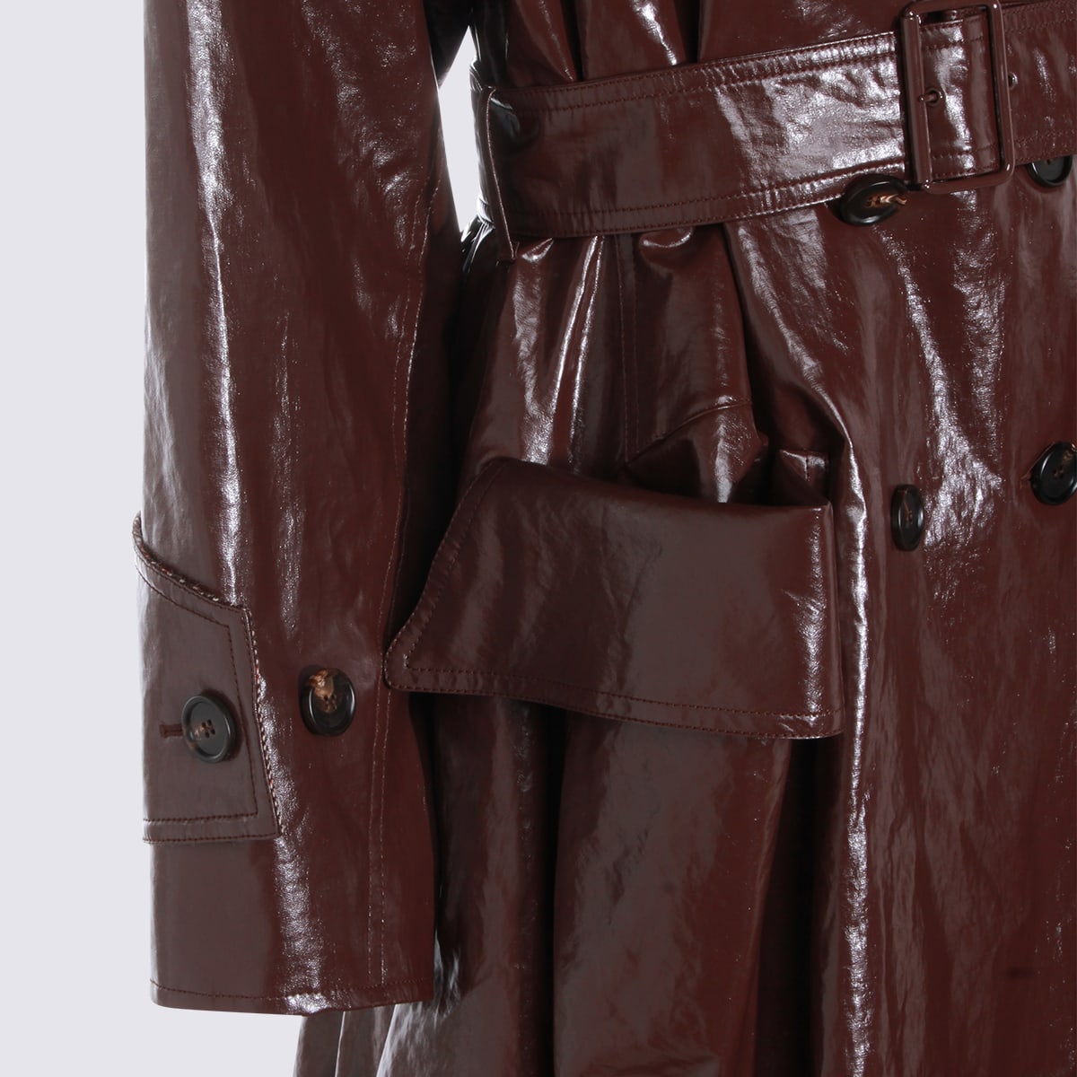 Chloé Stylish Lightweight Outerwear Belted In Burgundy
