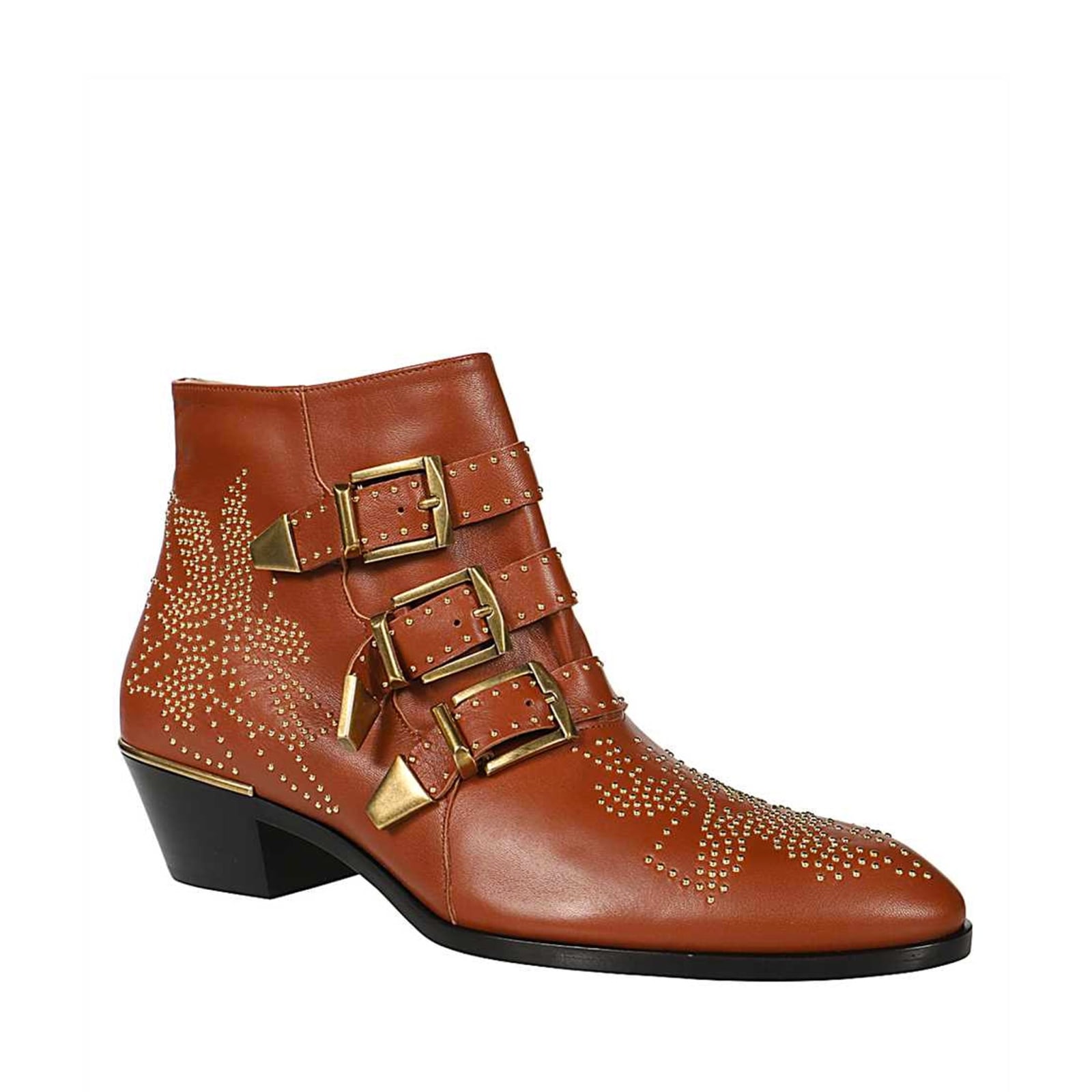 Shop Chloé Leather Susanna Boots In Brown