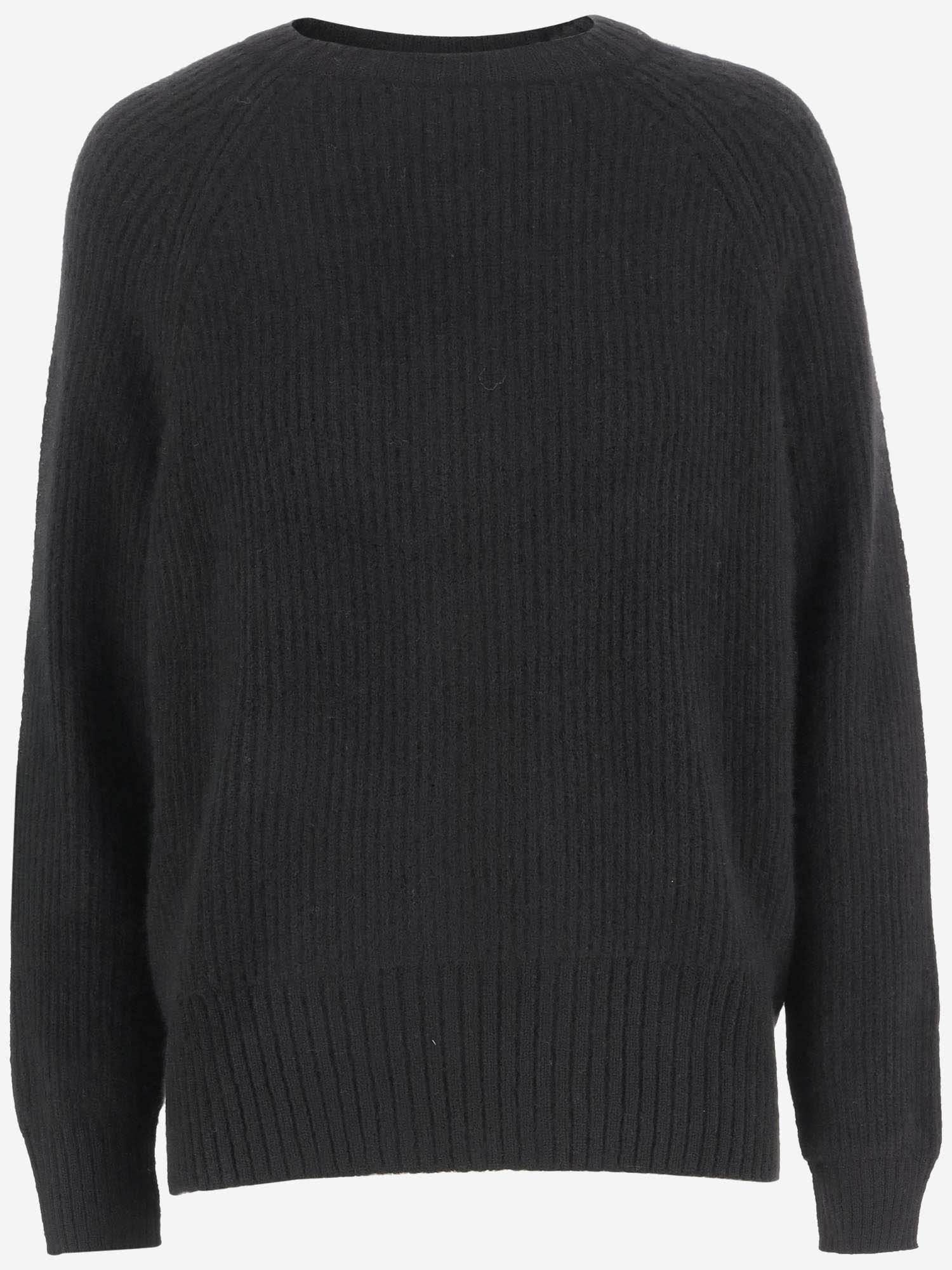 Shop Allude Ribbed Cashmere And Silk Sweater In Black