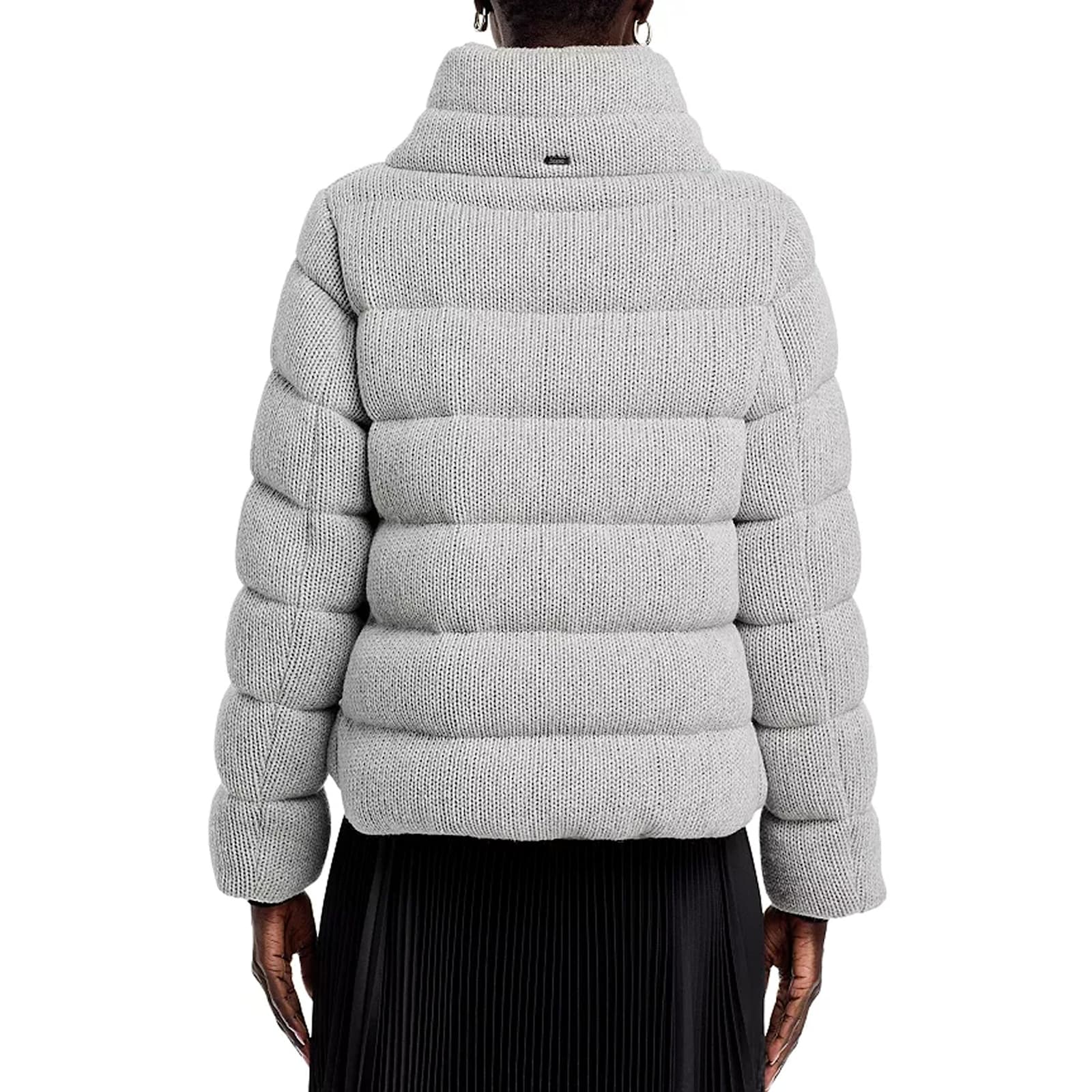 Herno Quilted Knit Bomber Jacket Women In Gray